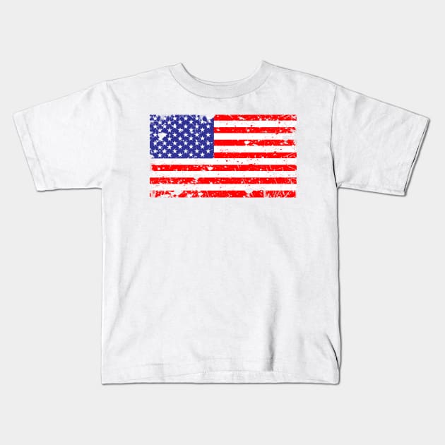 american flag Kids T-Shirt by Amartwork